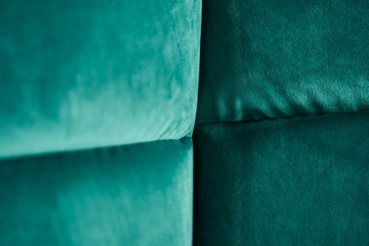 B-Ware KAWOLA Big Sofa NERLA Stoff Velvet grün