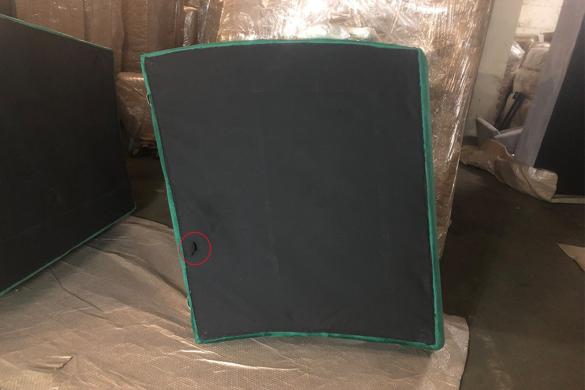 B-Ware KAWOLA Big Sofa NERLA Stoff Velvet grün
