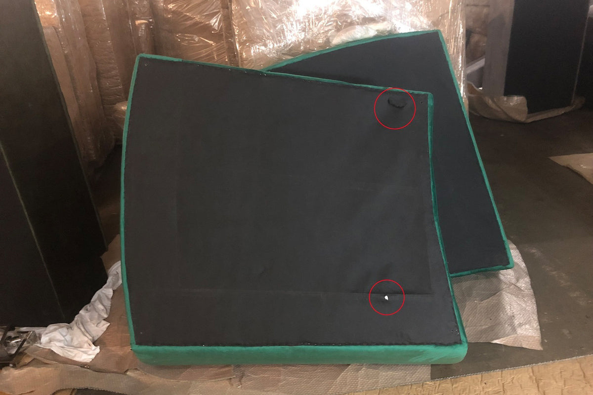 B-Ware KAWOLA Big Sofa NERLA Stoff Velvet grün