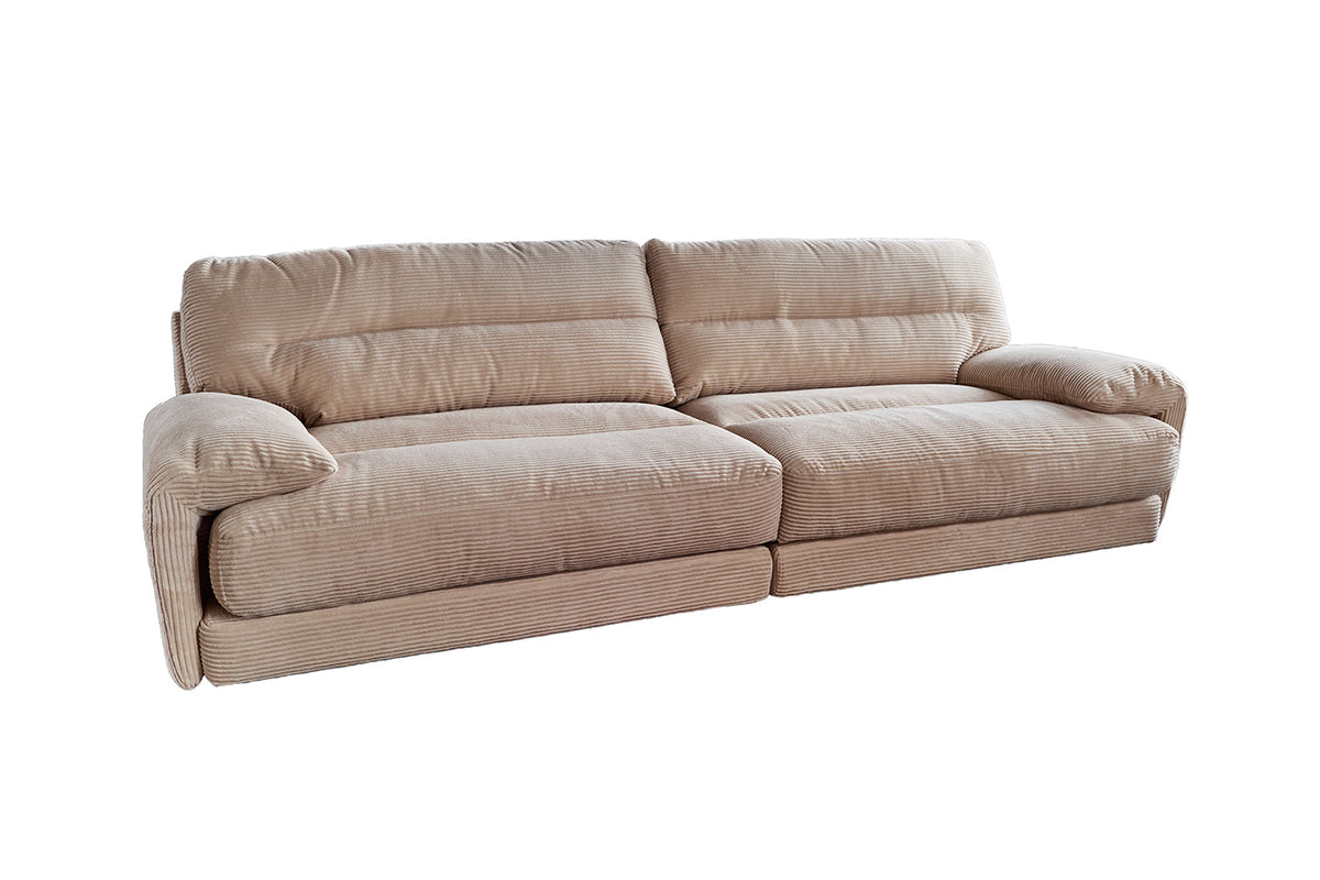 B-Ware KAWOLA Sofa CINE XXL-Sofa 3-Sitzer Cord braun