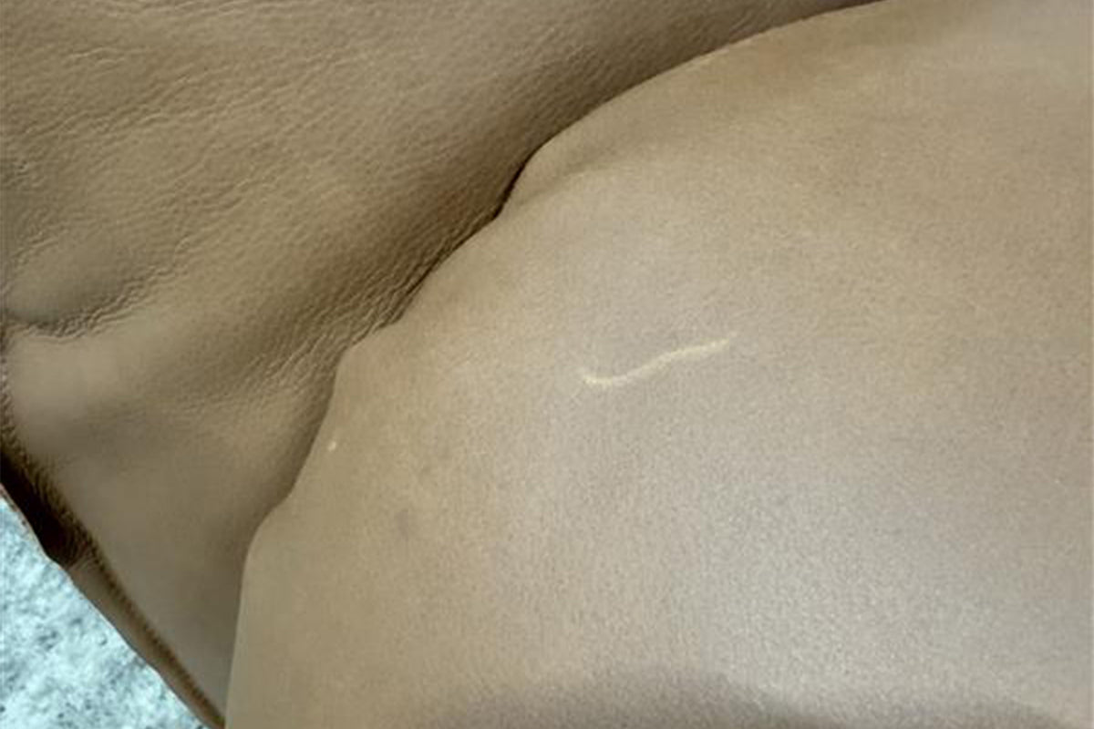 B-Ware KAWOLA Sofa DAVITO 4-Sitzer Megasofa Leder cognac