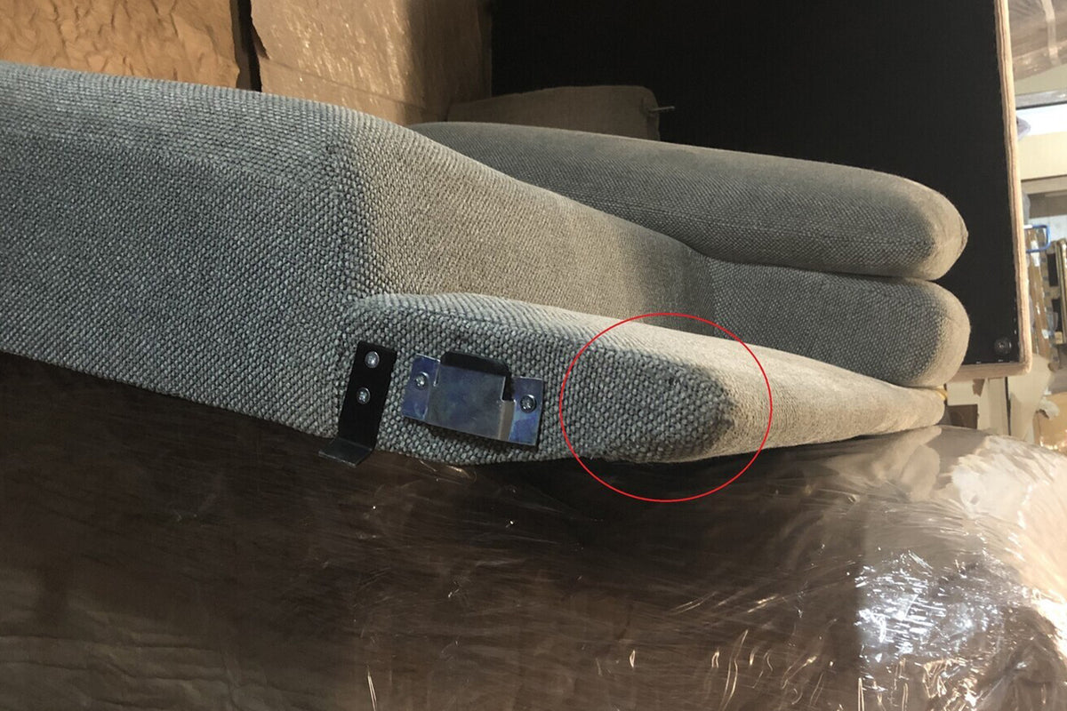 B-Ware KAWOLA Sofa FENICE Ecksofa Stoff Recamiere links light grey