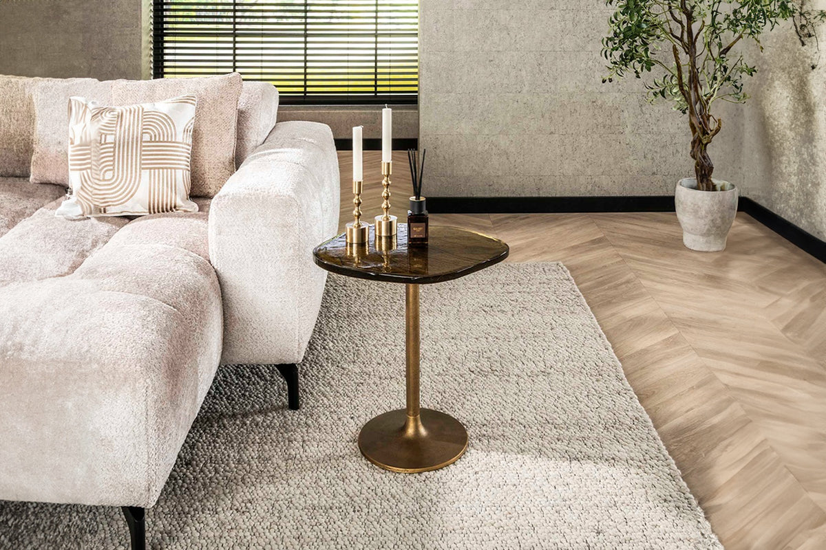 KAWOLA Beistelltisch DARI S Glas gold