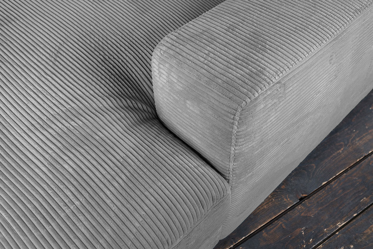 KAWOLA Big Sofa MADELINE Cord grau