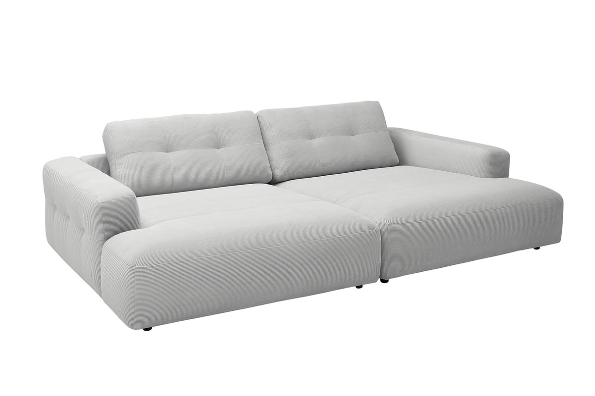 KAWOLA Big Sofa MIKA Feincord silber