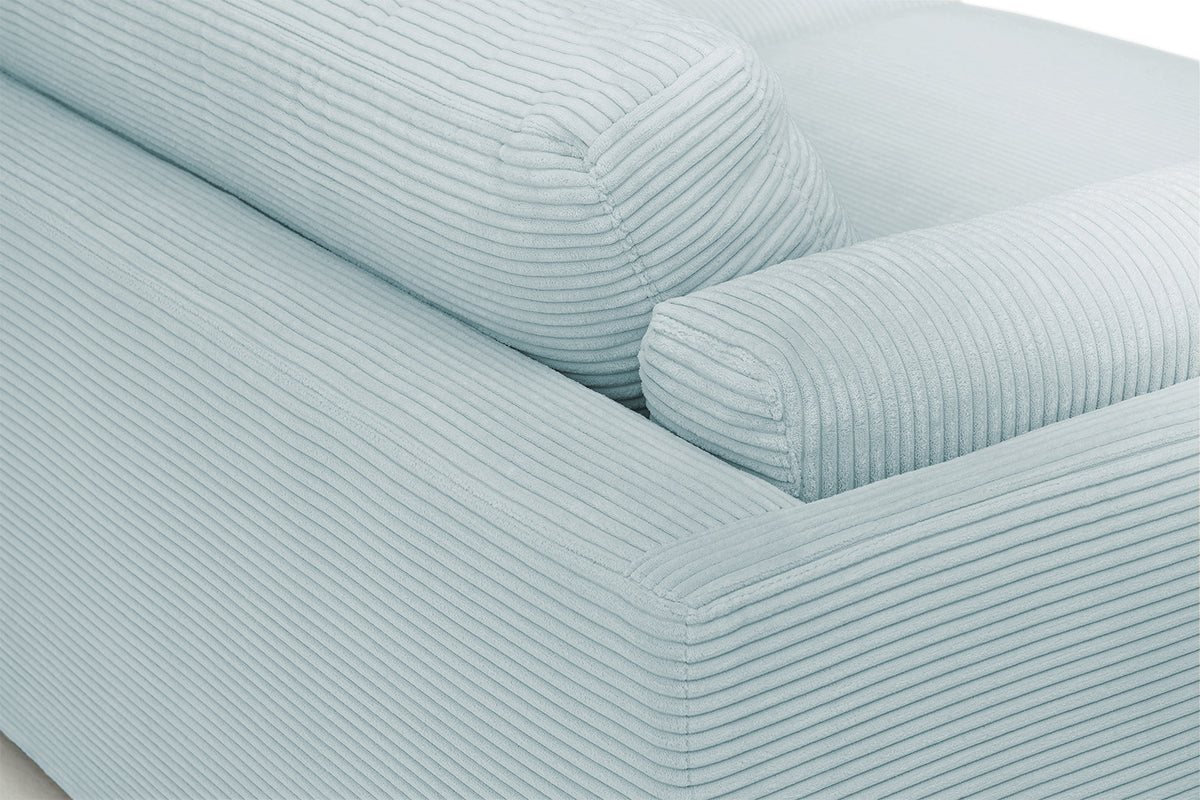 KAWOLA Big Sofa RAINA Cord hellblau