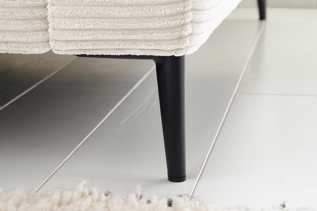 KAWOLA Ecksofa CARA Sofa Cord cremeweiß