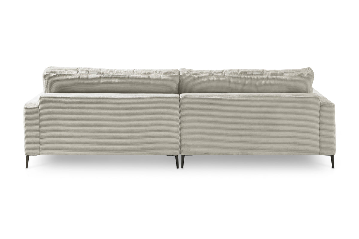KAWOLA Ecksofa CARA Sofa Cord hellgrau