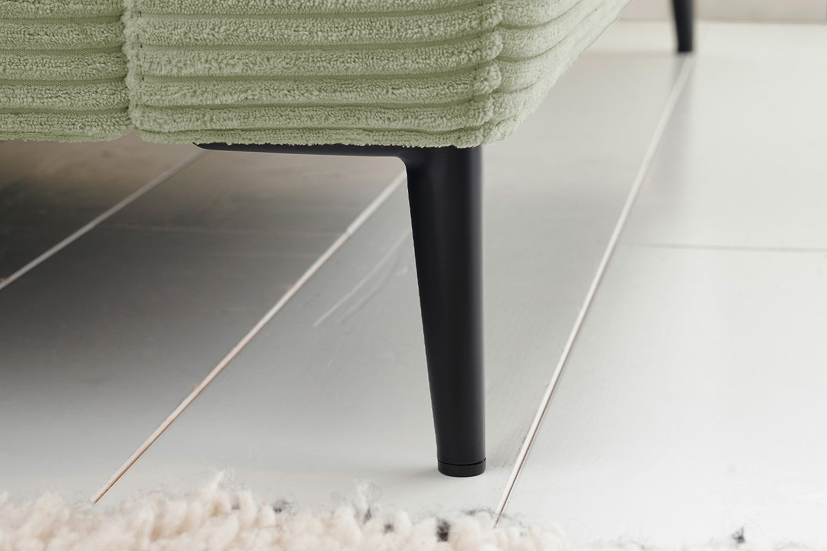 KAWOLA Ecksofa CARA Sofa Cord olivgrün