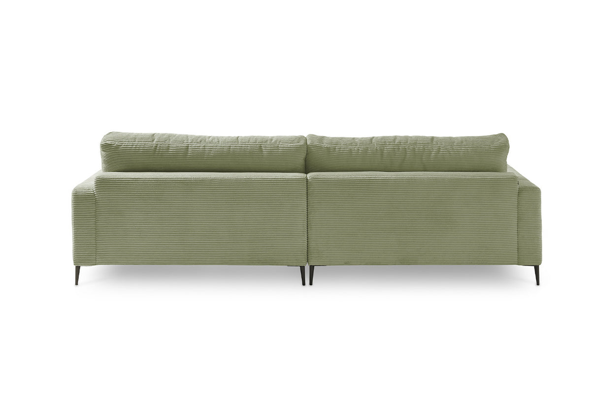 KAWOLA Ecksofa CARA Sofa Cord olivgrün