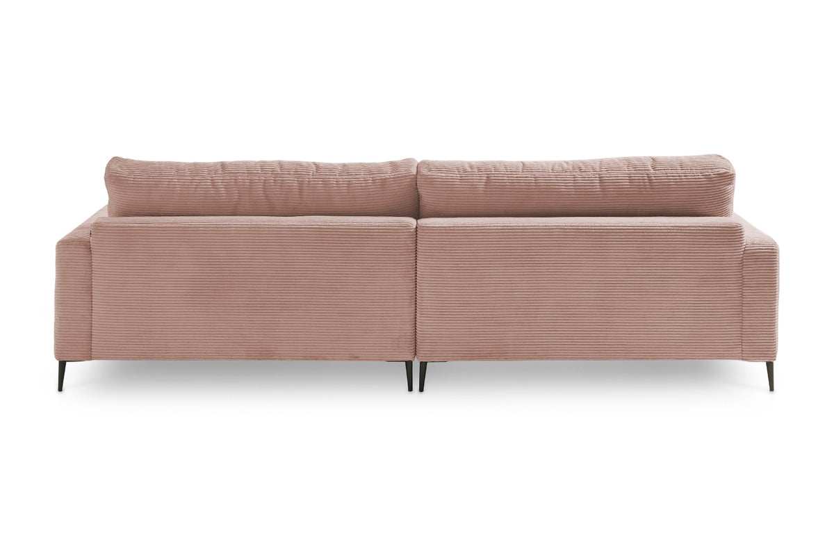KAWOLA Ecksofa CARA Sofa Cord rosa