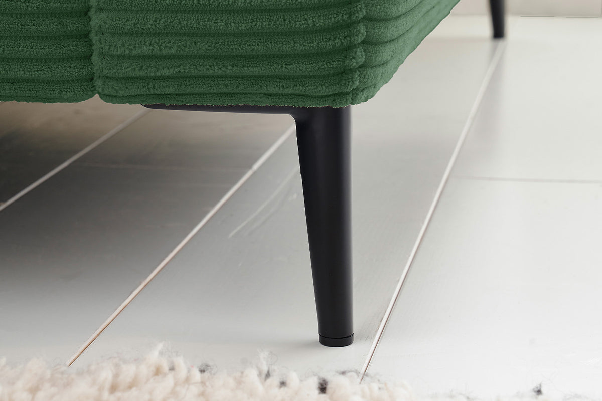 KAWOLA Ecksofa CARA Sofa Cord smaragd