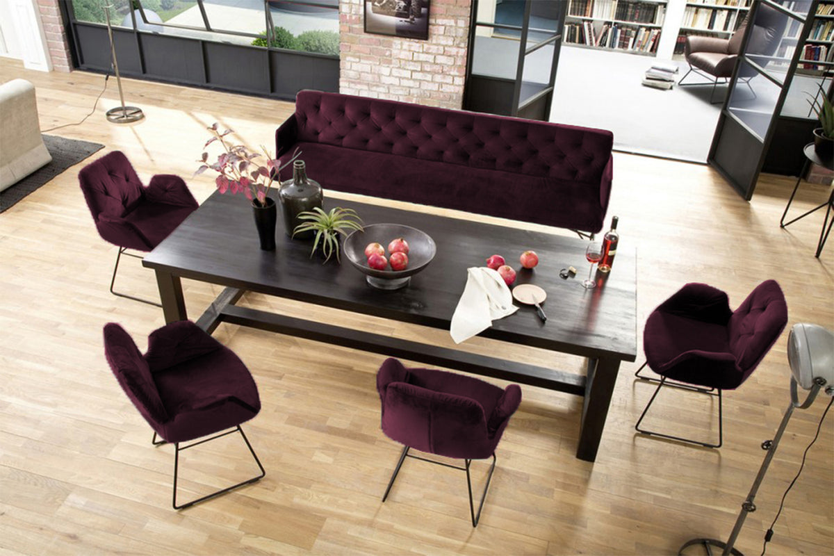 KAWOLA Esszimmerbank CHARME Velvet purple
