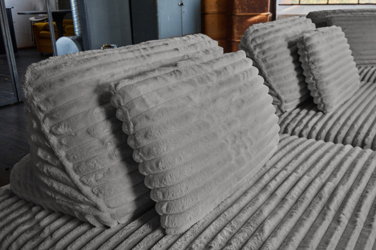 KAWOLA Modulsofa WIOLO SOFT 2 Module 2 Rückenkissen Weicher Breitcord grau