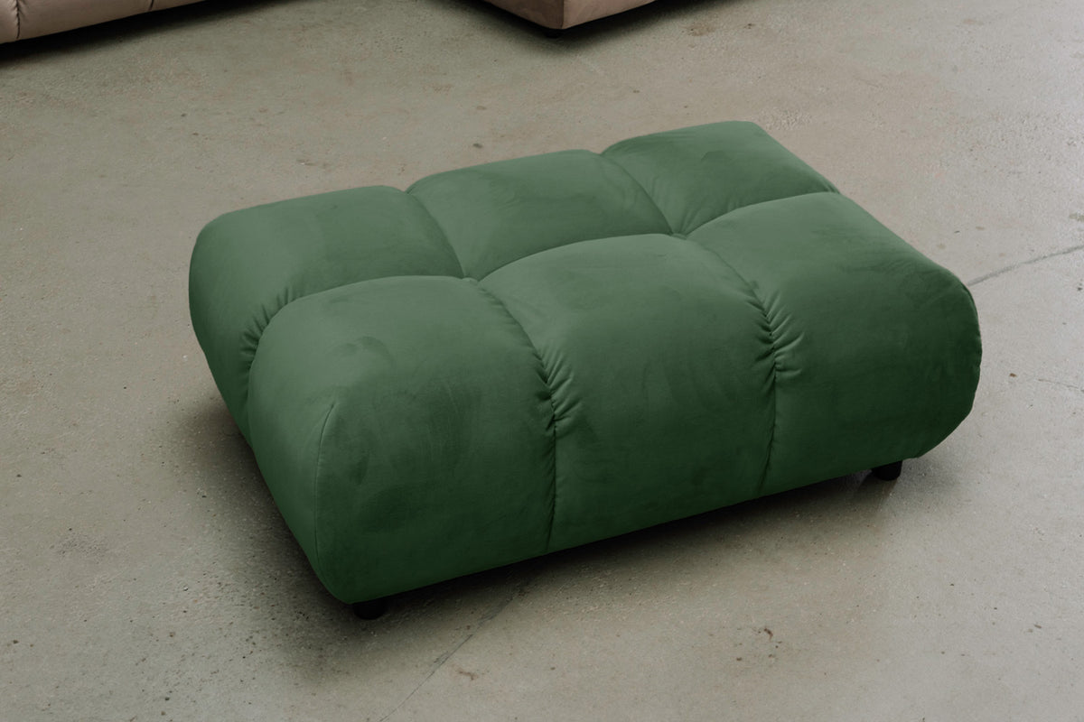 KAWOLA Polsterhocker VIVIEN Hockerbank Velvet smaragd