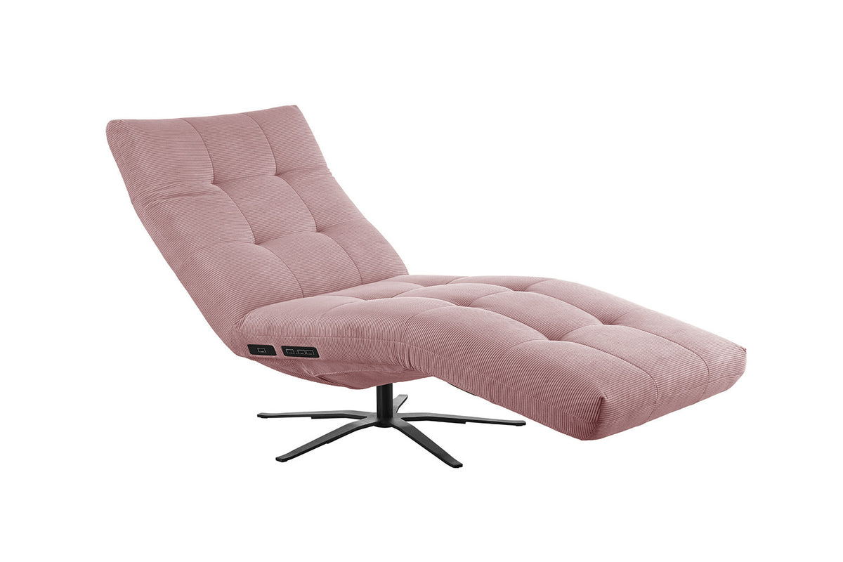 KAWOLA Relaxliege LETICIA motorisch Feincord rosa
