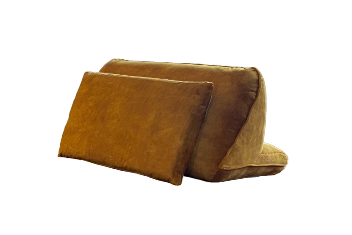 KAWOLA Rückenkissen WIOLO velvet cognac