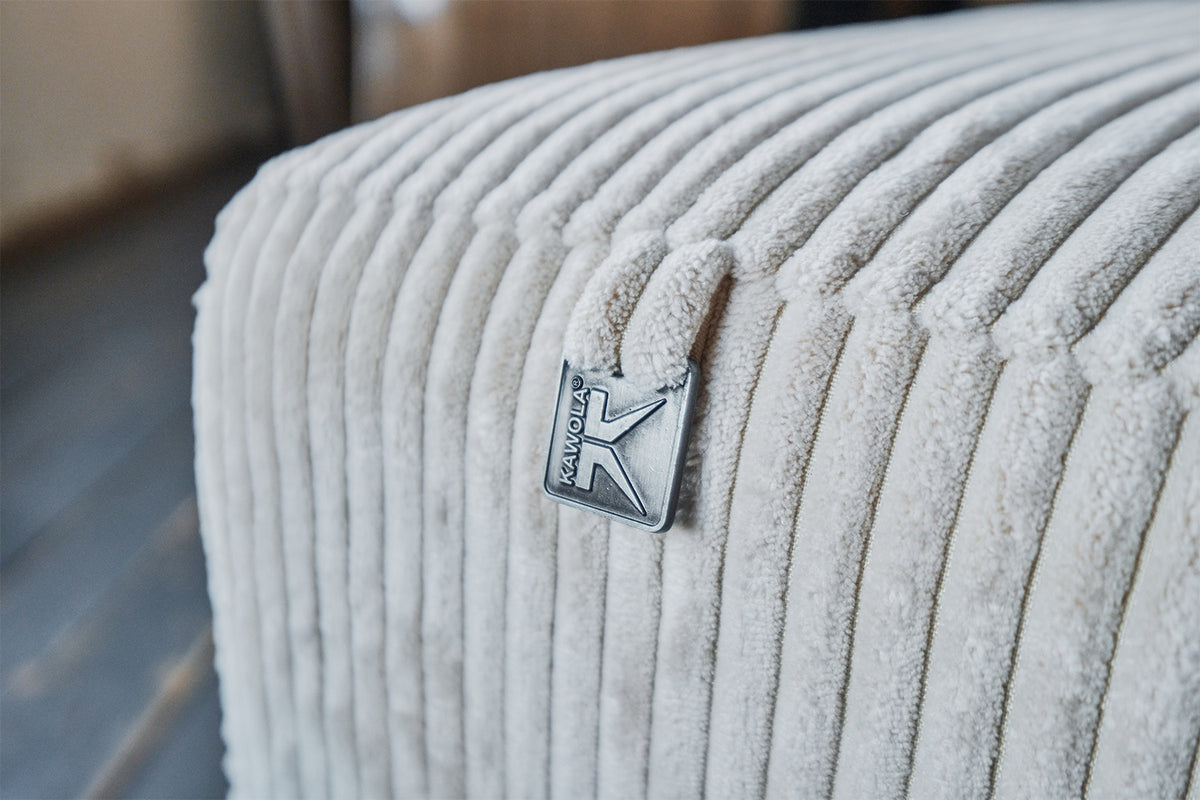KAWOLA Sofa BODHI 3-Sitzer Cord cremeweiß