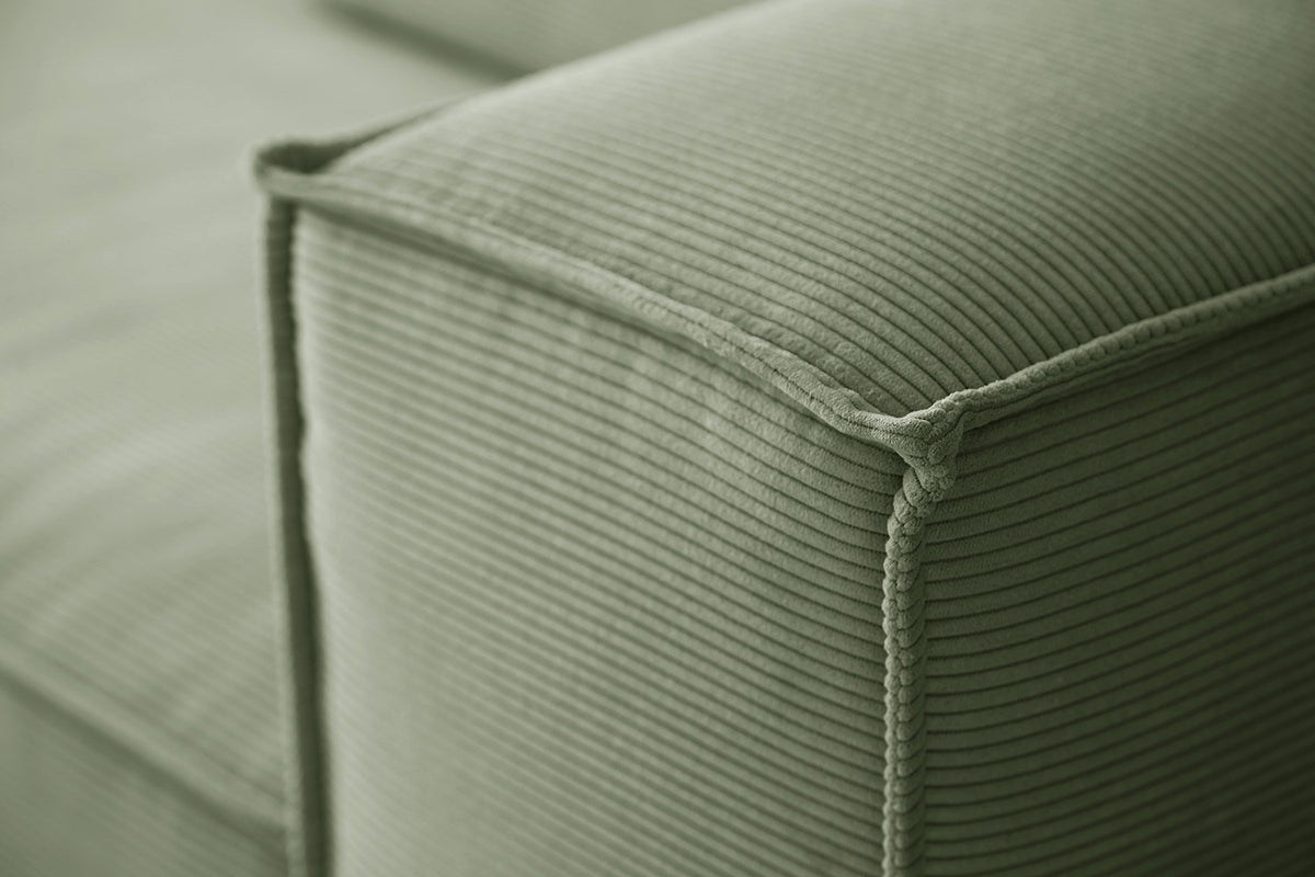 KAWOLA Sofa CARMO 3-Sitzer Feincord olivgrün