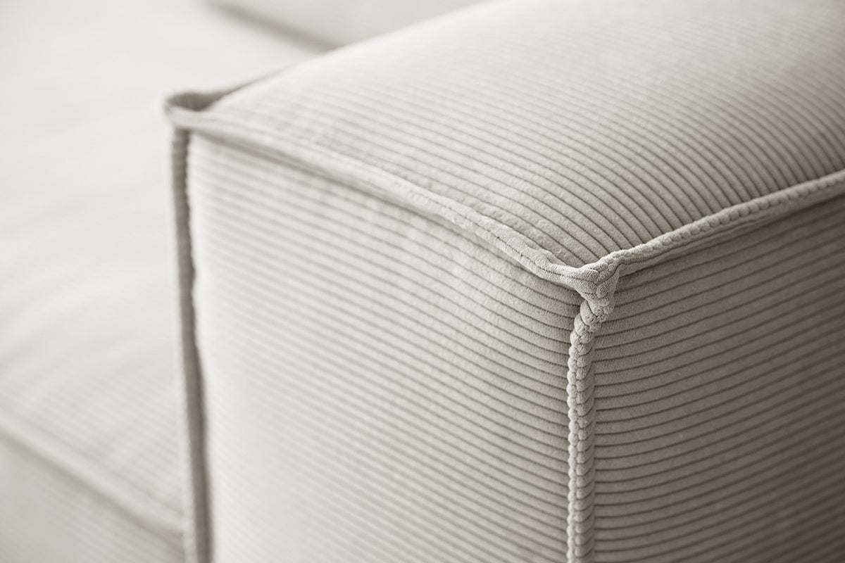 KAWOLA Sofa CARMO 3-Sitzer Feincord silber