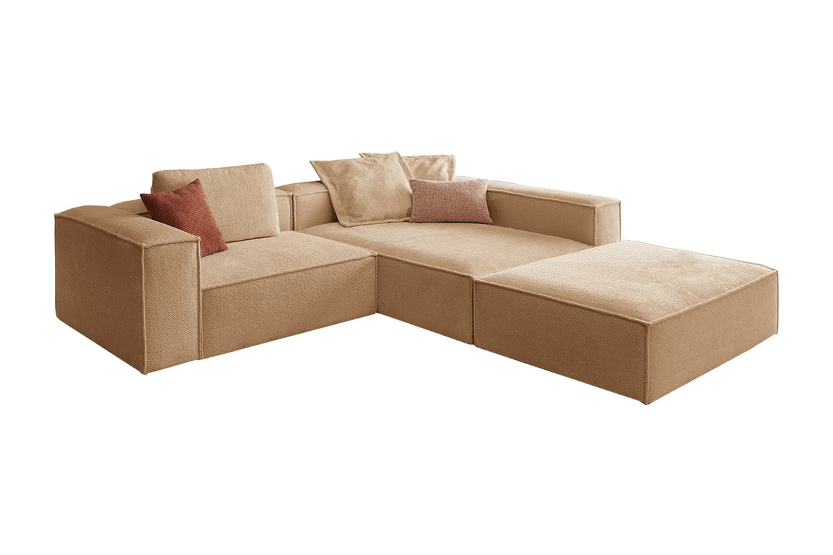 KAWOLA Sofa CARMO Ecksofa Stoff creme