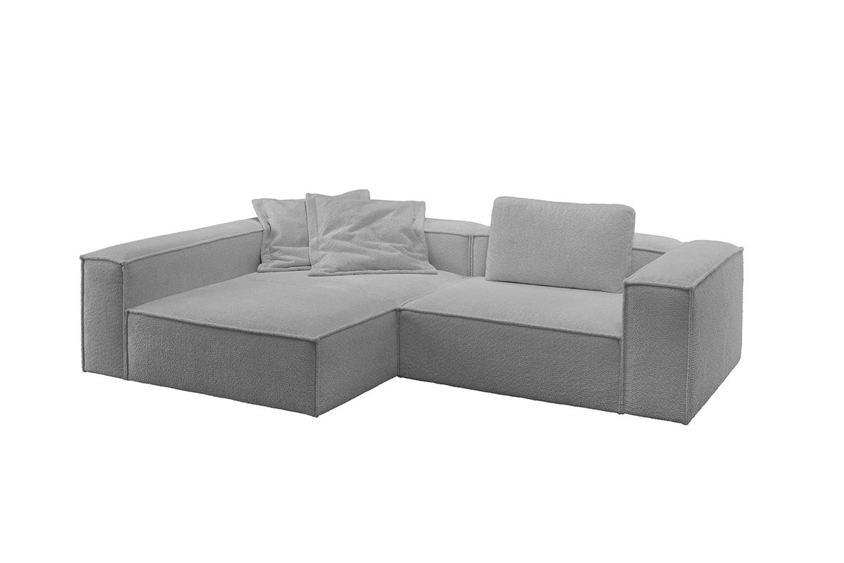 KAWOLA Sofa CARMO Ecksofa Stoff grau