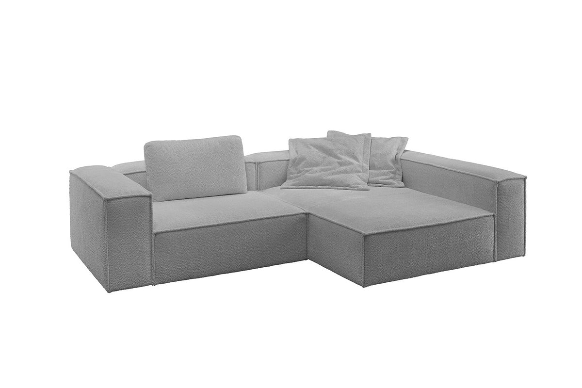 KAWOLA Sofa CARMO Ecksofa Stoff grau