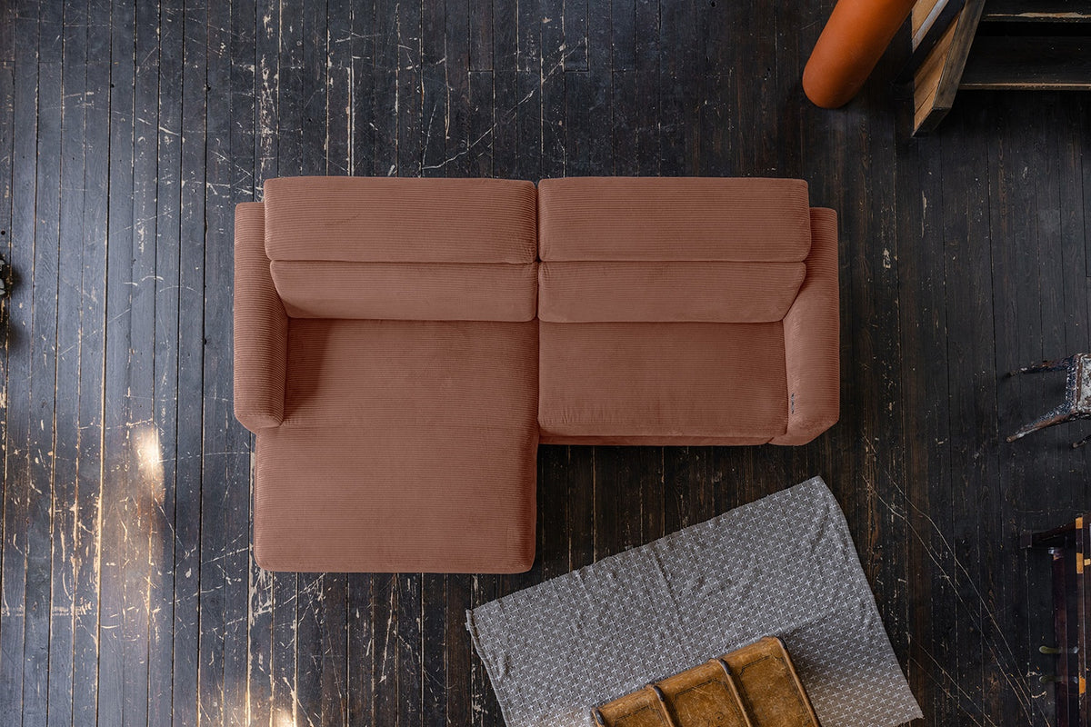 KAWOLA Sofa LAISKA Ecksofa Cord rost