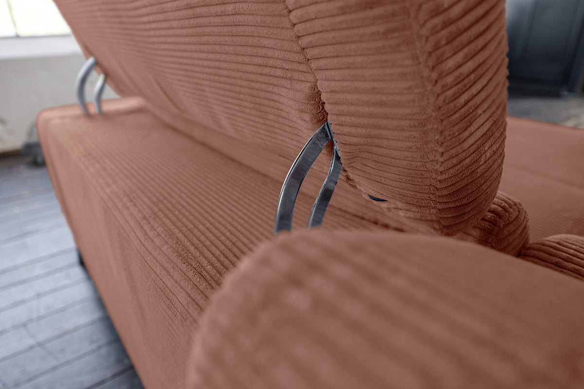 KAWOLA Sofa LAISKA Ecksofa Cord rost