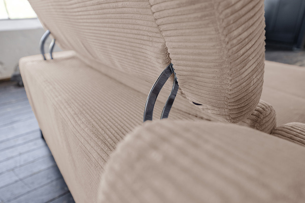 KAWOLA Sofa LAISKA Ecksofa Cord taupe