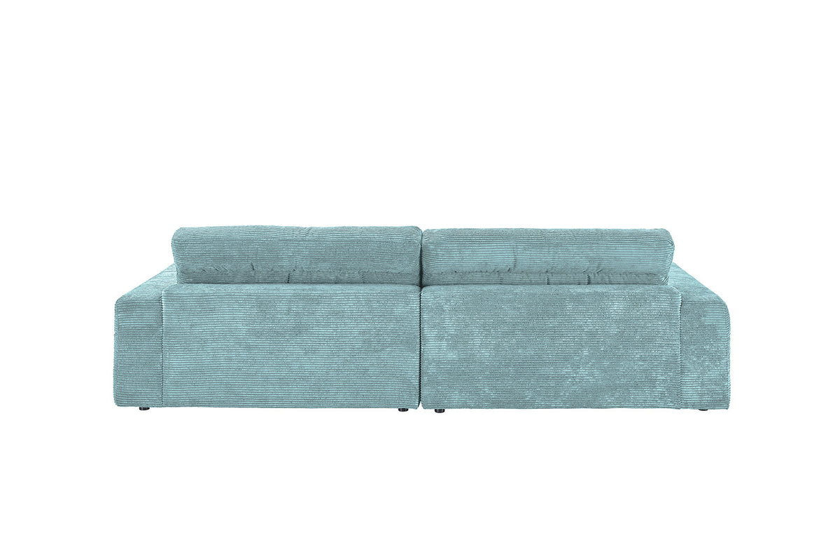 KAWOLA Sofa LANA Ecksofa Cord hellblau