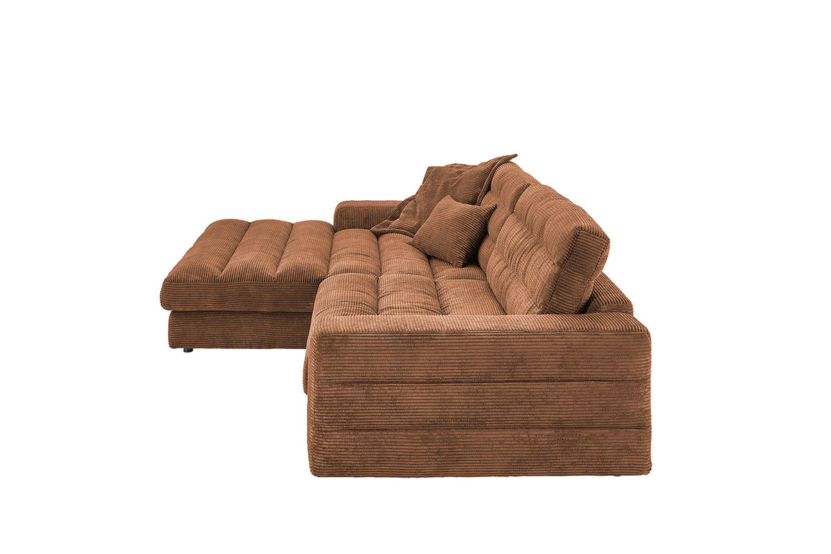 KAWOLA Sofa LANA Ecksofa Cord rost