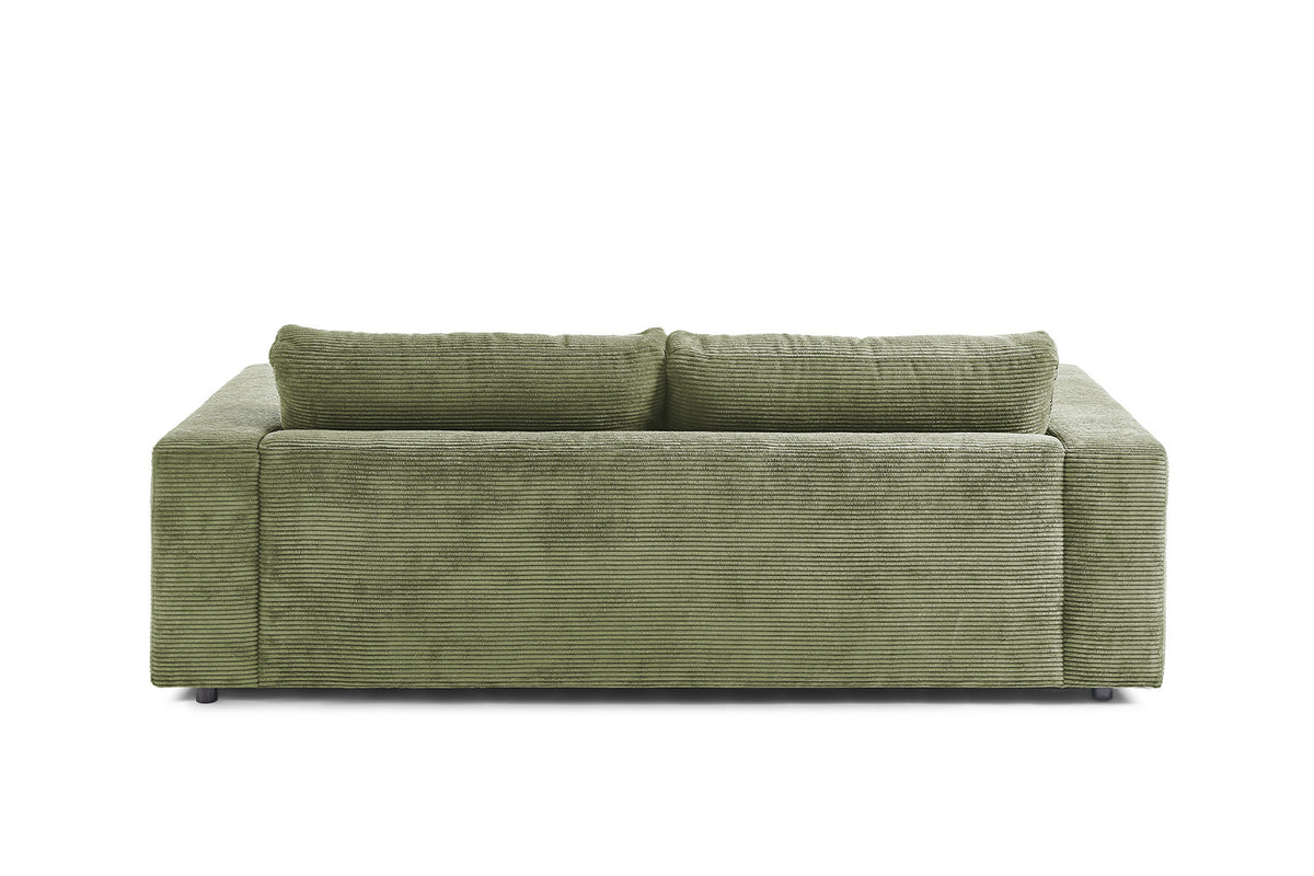 KAWOLA Sofa MADELINE 2-Sitzer Cord olivgrün