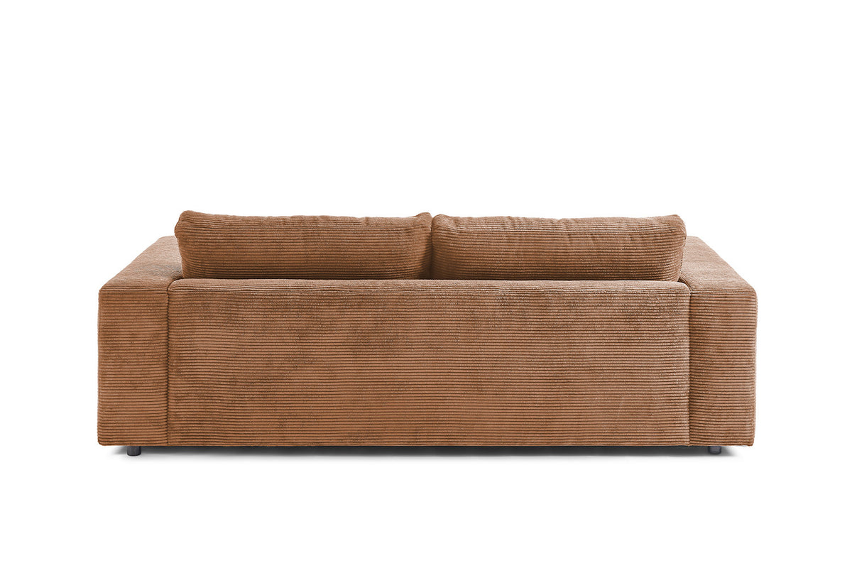 KAWOLA Sofa MADELINE 2-Sitzer Cord rost
