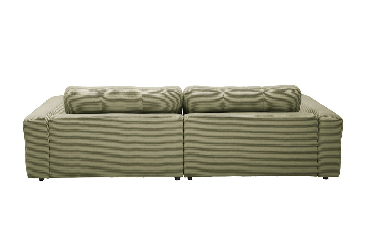 KAWOLA Sofa MIKA Ecksofa Cord olivgrün