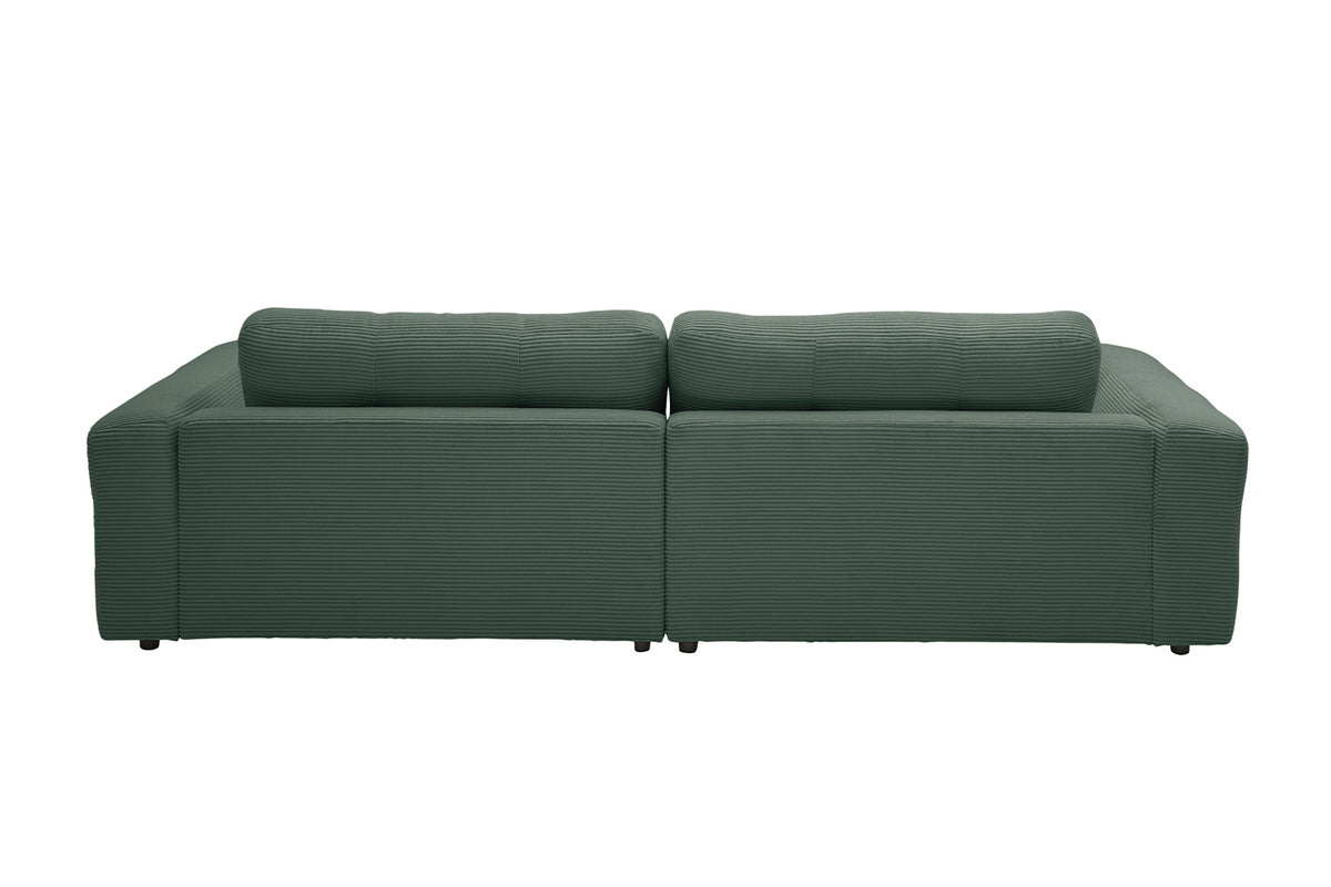 KAWOLA Sofa MIKA Ecksofa Cord smaragd