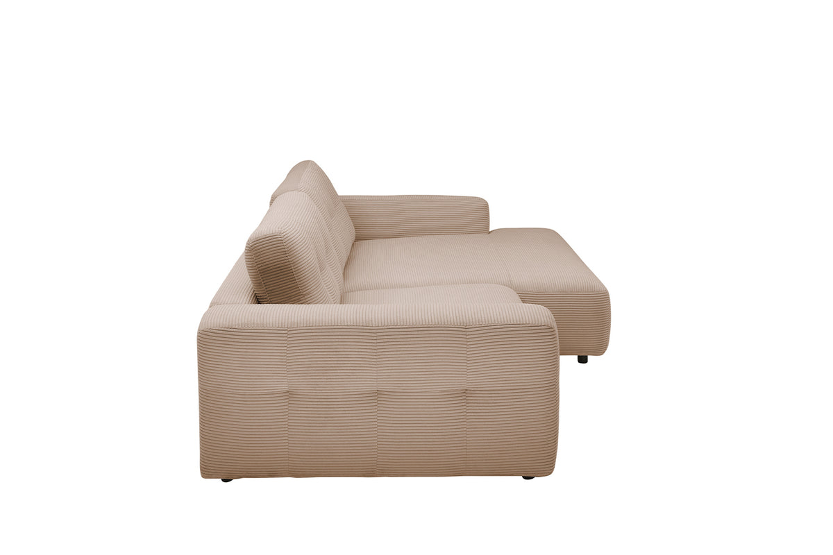 KAWOLA Sofa MIKA Ecksofa Cord taupe