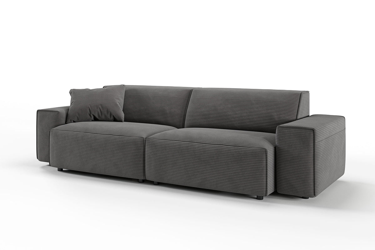 KAWOLA Sofa RANI 3-Sitzer Cord grau