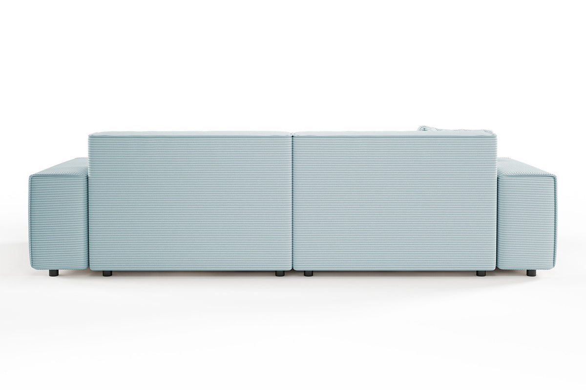 KAWOLA Sofa RANI 3-Sitzer Cord hellblau