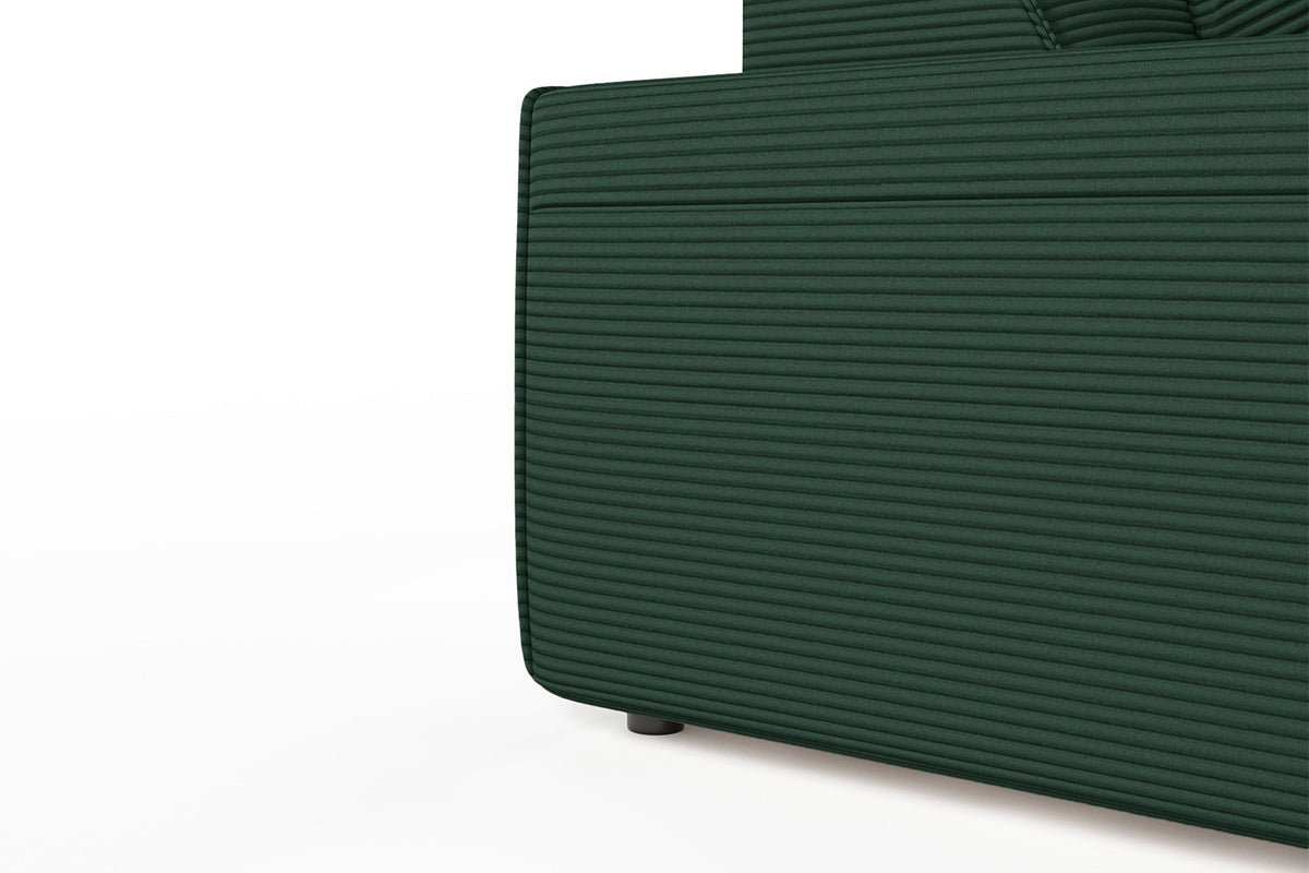 KAWOLA Sofa RANI 3-Sitzer Cord smaragd