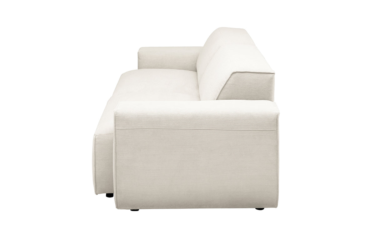 KAWOLA Sofa RANI 3-Sitzer Feincord weiß