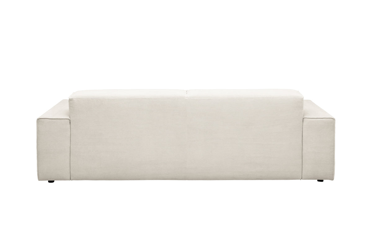 KAWOLA Sofa RANI 3-Sitzer Feincord weiß