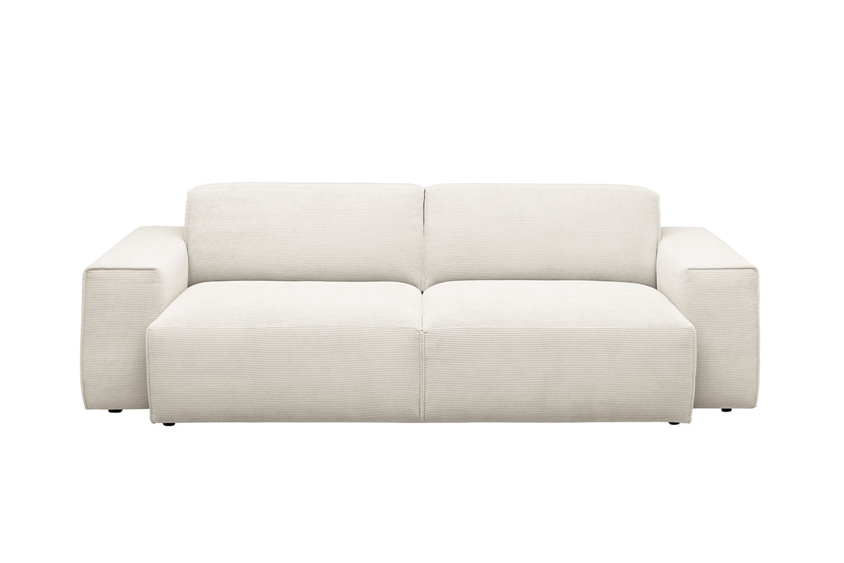 KAWOLA Sofa RANI 3-Sitzer Feincord weiß