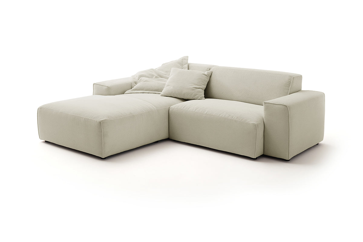 KAWOLA Sofa RANI Ecksofa Feincord beige