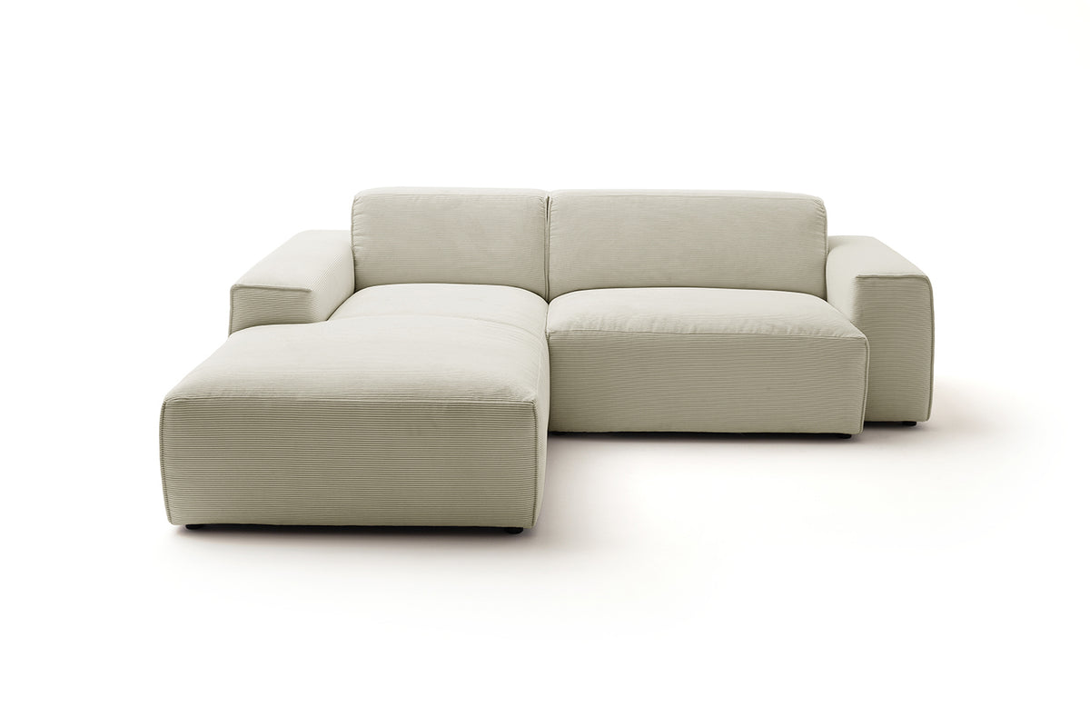 KAWOLA Sofa RANI Ecksofa Feincord beige