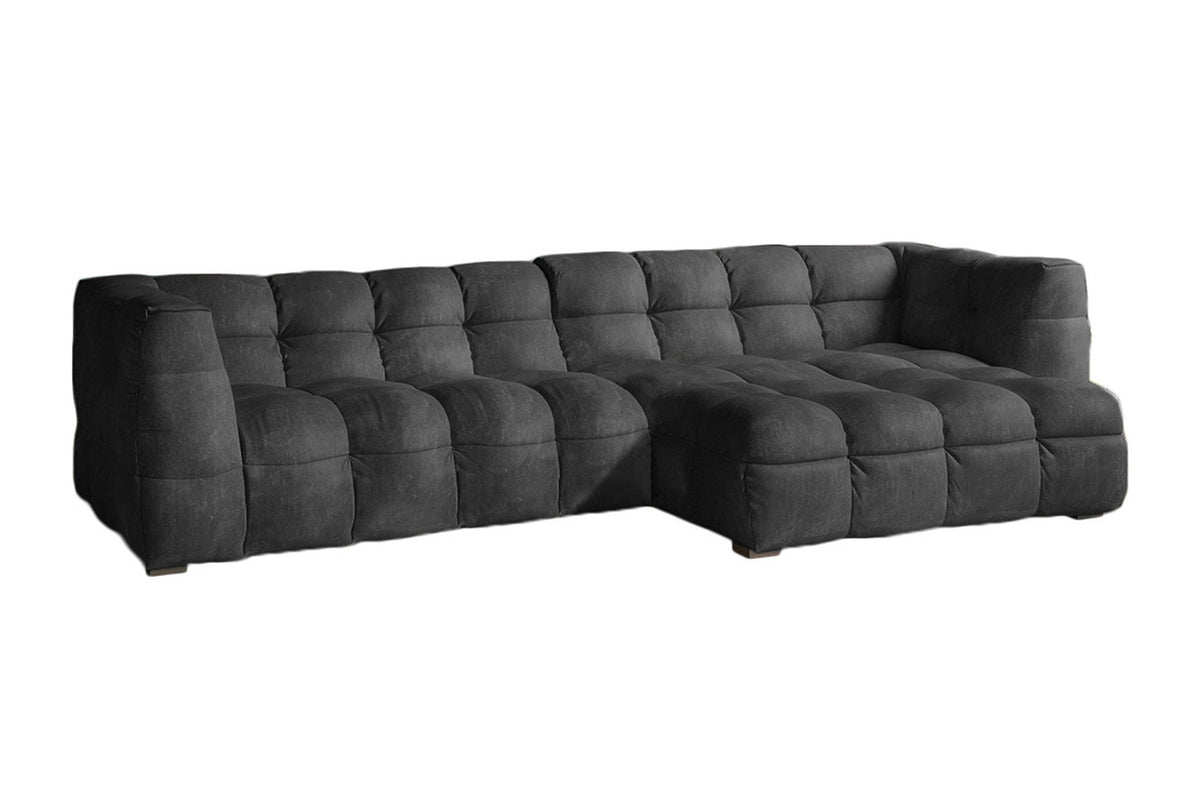 KAWOLA Sofa ROSARIO Ecksofa Velvet anthrazit
