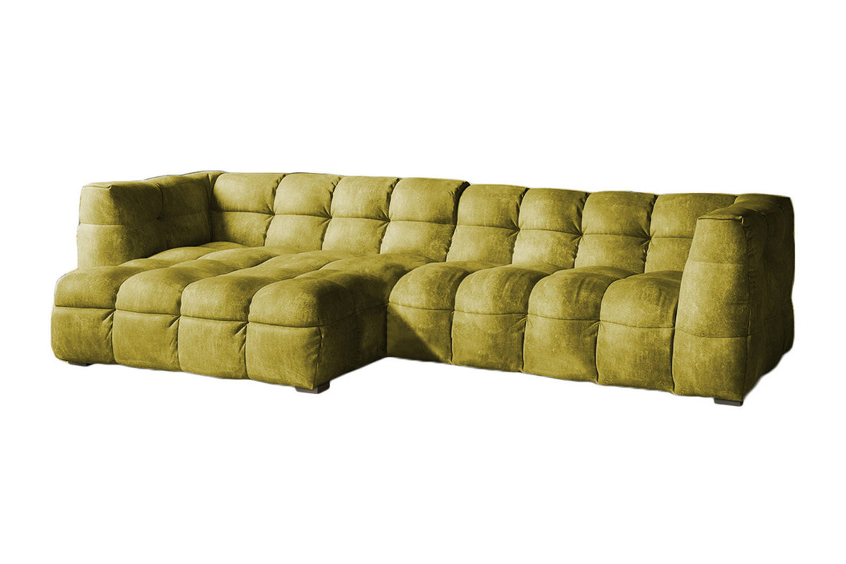 KAWOLA Sofa ROSARIO Ecksofa Velvet moosgrün