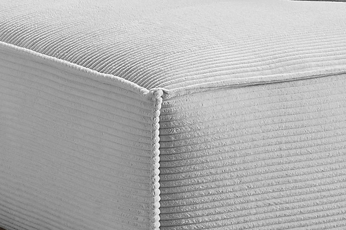 KAWOLA Sofa SAMU Ecksofa Cord hellgrau