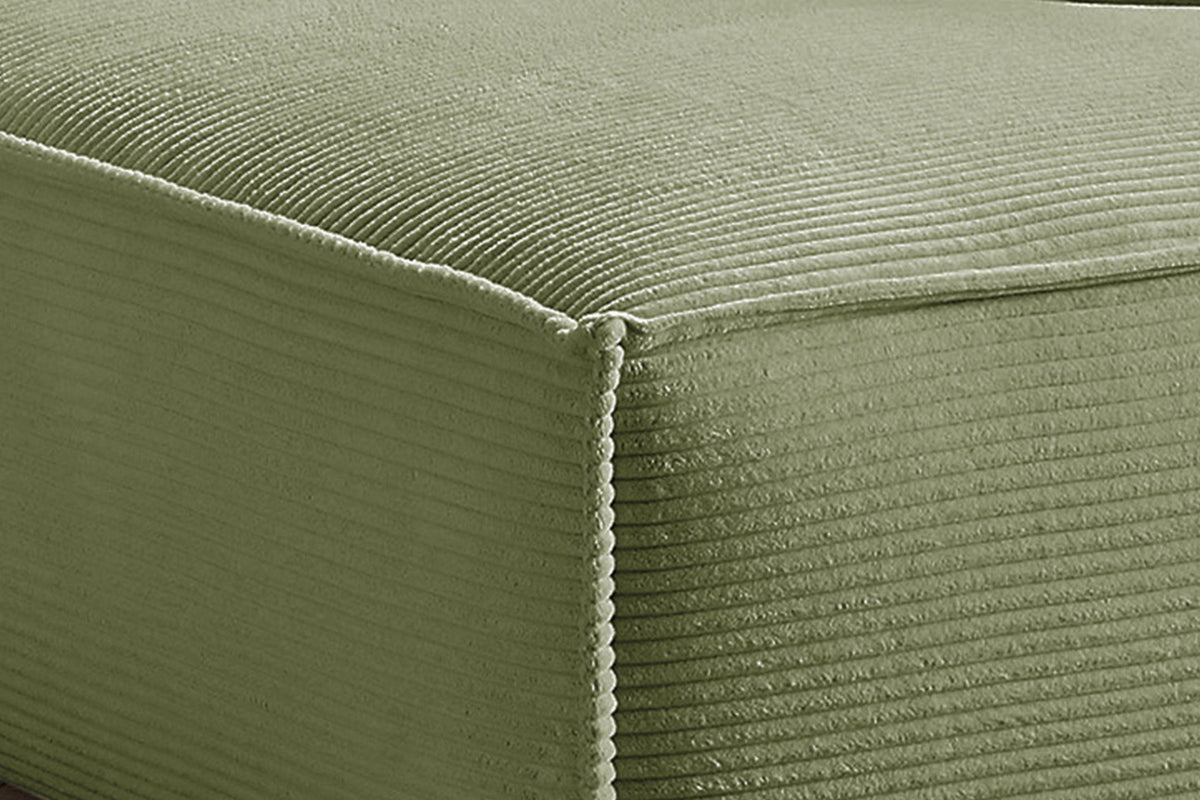KAWOLA Sofa SAMU Ecksofa Cord olivgrün
