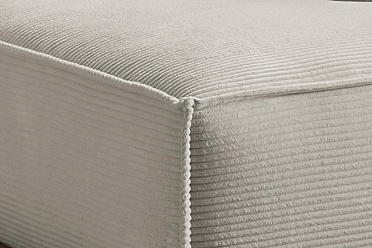 KAWOLA Sofa SAMU Ecksofa Cord steingrau